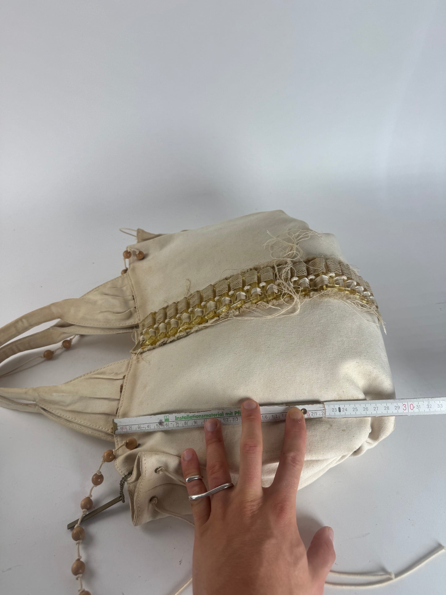 Vintage Stella Mc Cartney Canvas Tote Bag beige