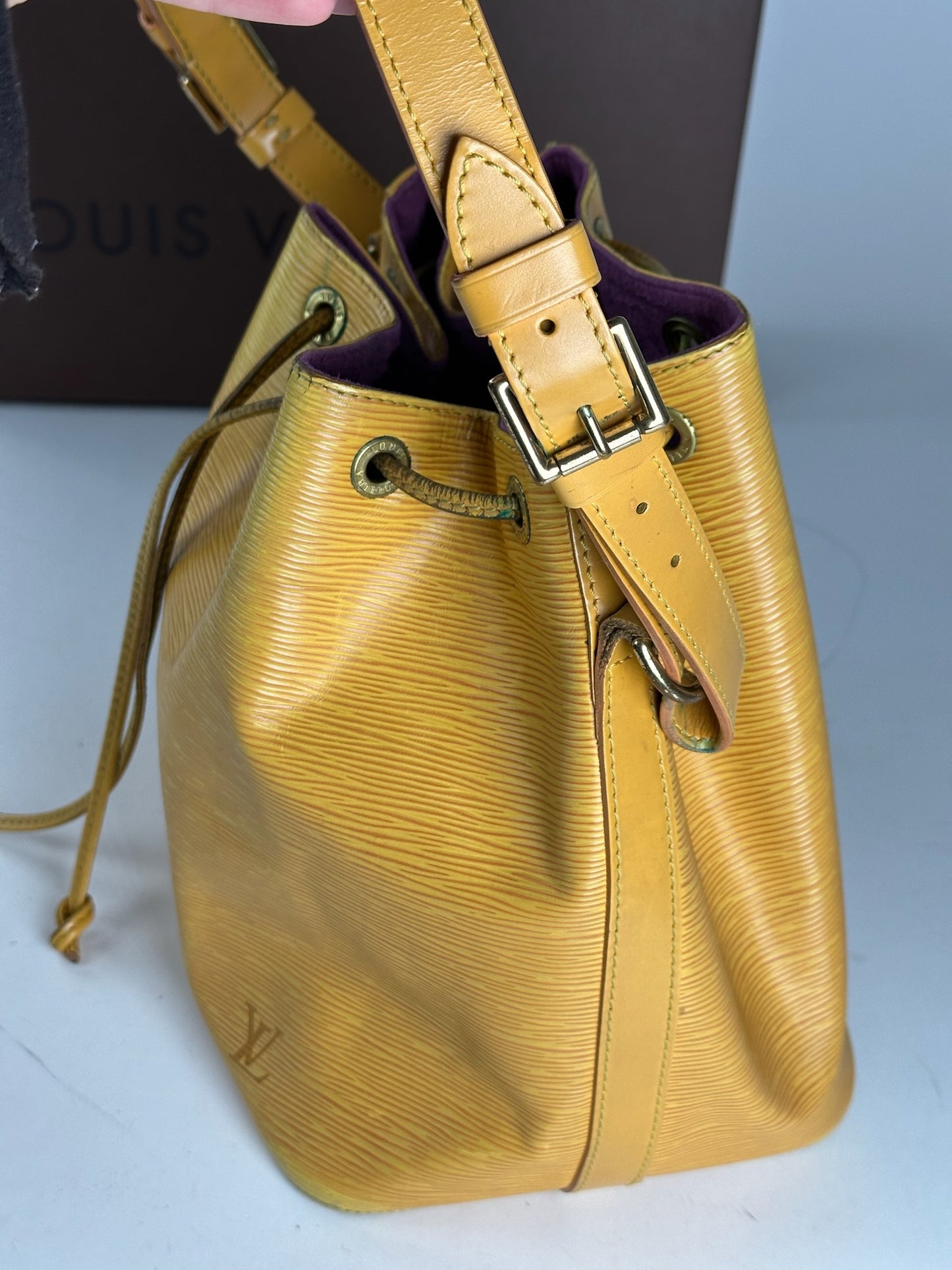 Vintage Louis Vuitton EPI Leather Sac Noe Yellow