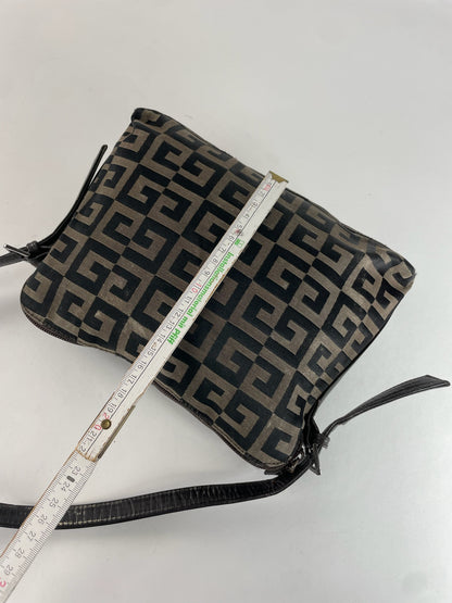 Vintage Givenchy Monogram Shoulder Bag Brown