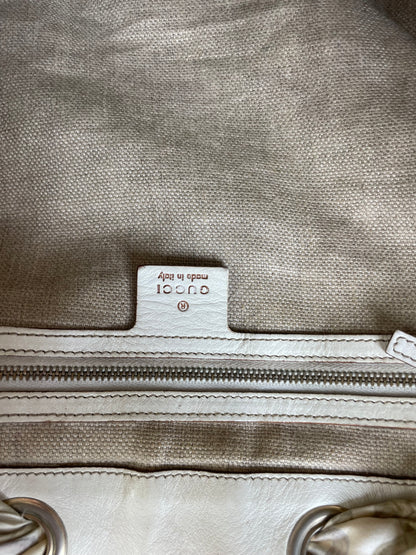 Vintage Gucci GG Supreme Canvas Tote Bag Brown Beige
