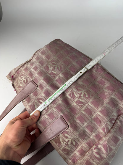 Vintage Chanel Monogram Tote Bag Pink