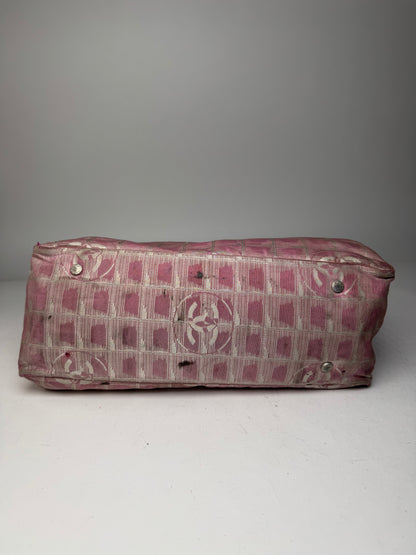 Vintage Chanel Monogram Tote Bag Pink