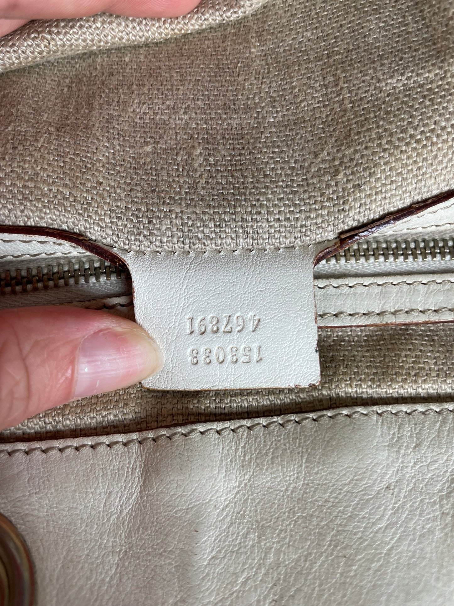 Vintage Gucci GG Supreme Canvas Tote Bag Brown Beige