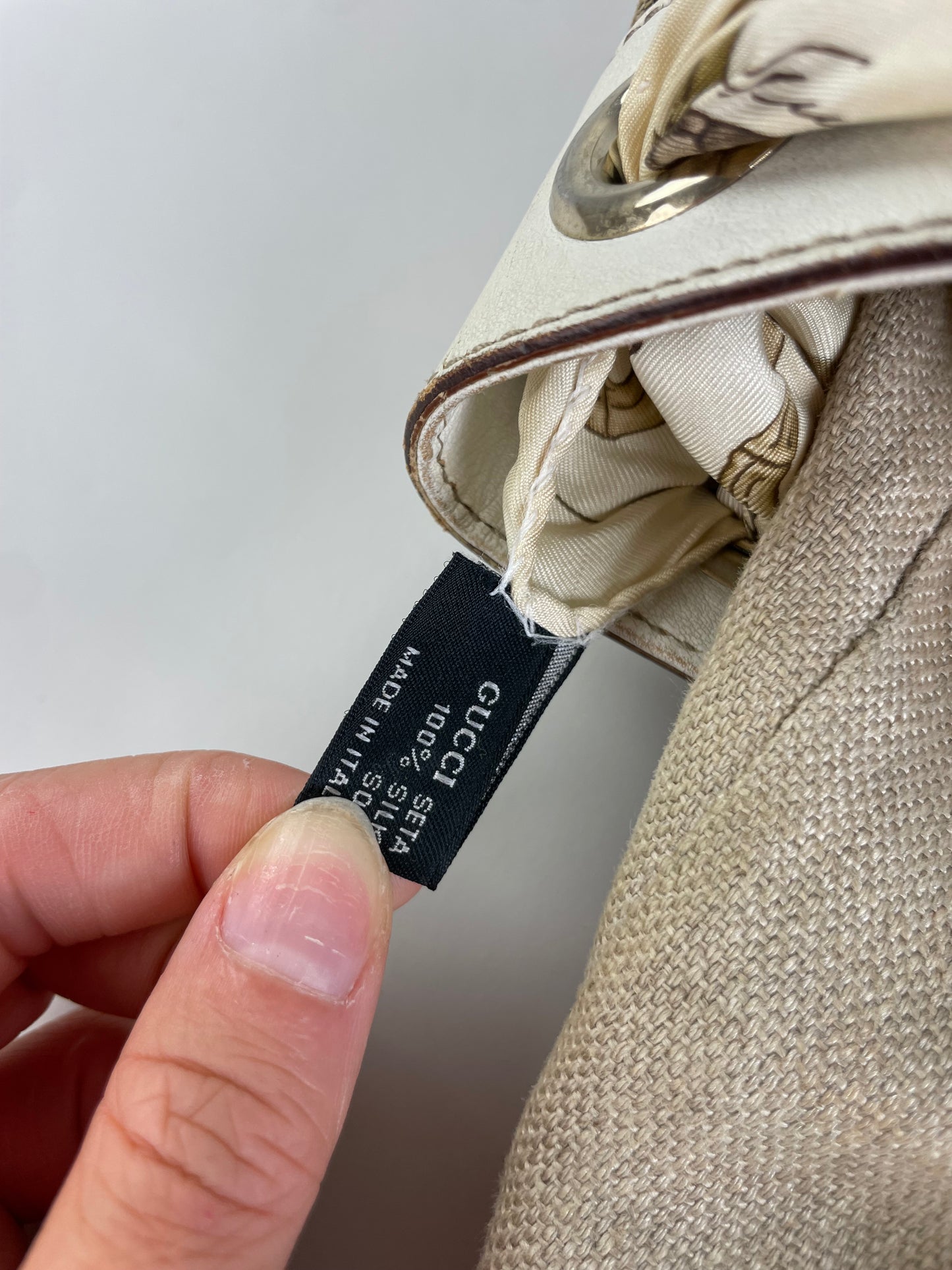 Vintage Gucci GG Supreme Canvas Tote Bag Brown Beige