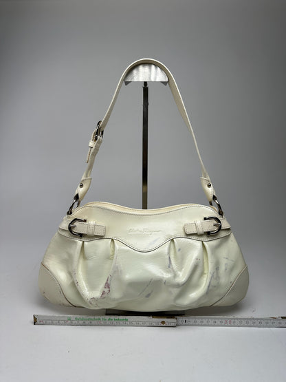 Vintage Salvatore Ferragamo Patent Leather bag white