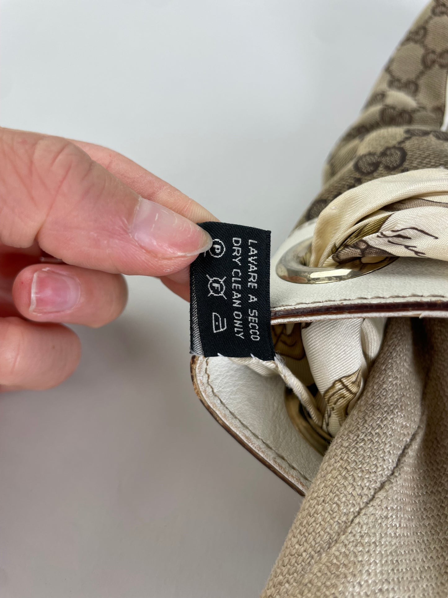 Vintage Gucci GG Supreme Canvas Tote Bag Brown Beige