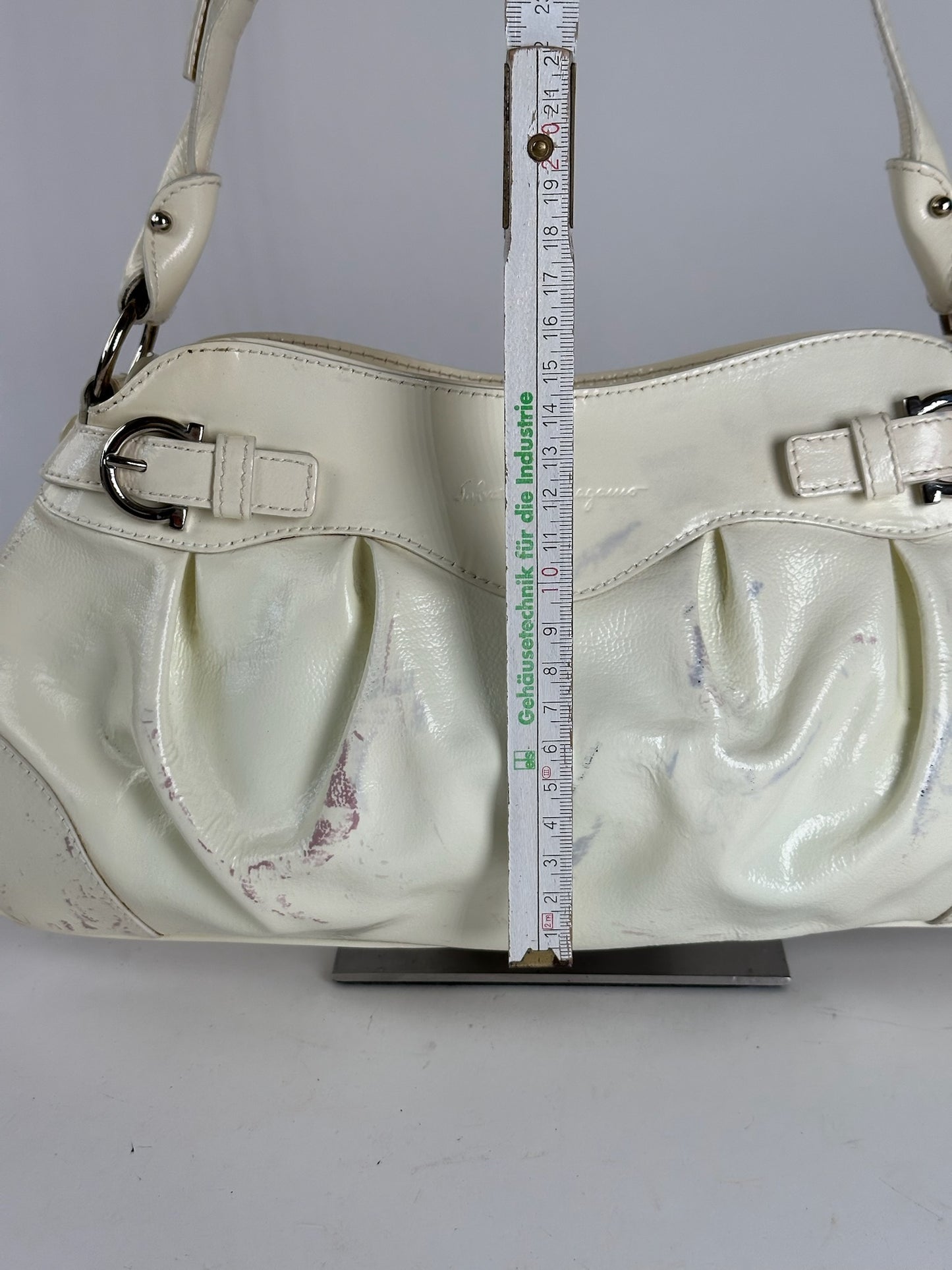 Vintage Salvatore Ferragamo Patent Leather bag white