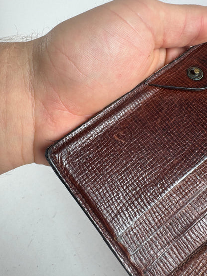 Vintage Fendi FF monogram Leather Wallet Brown