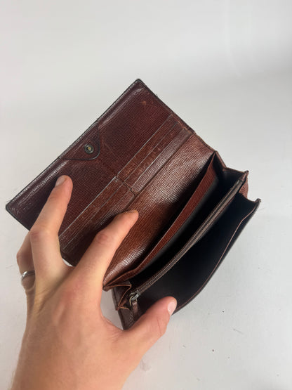 Vintage Fendi FF monogram Leather Wallet Brown