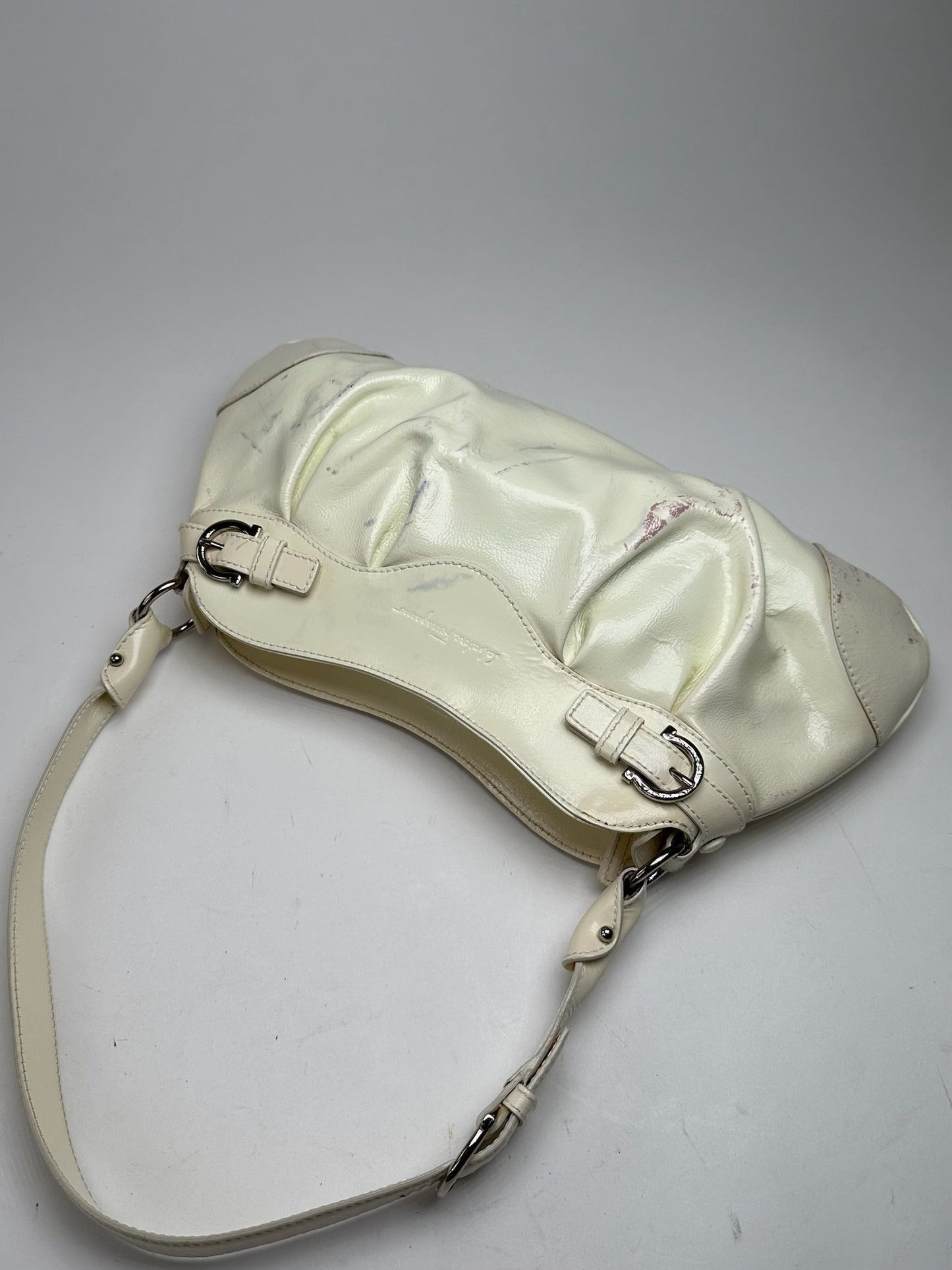 Vintage Salvatore Ferragamo Patent Leather bag white
