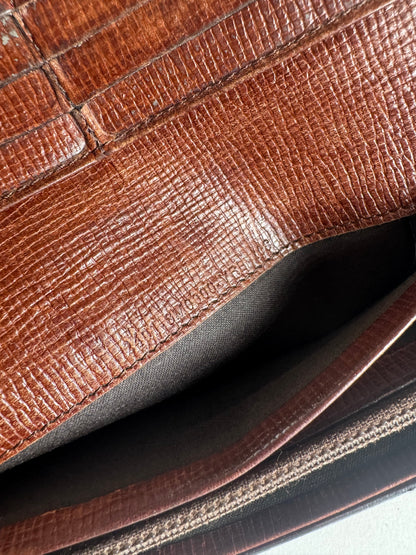 Vintage Fendi FF monogram Leather Wallet Brown