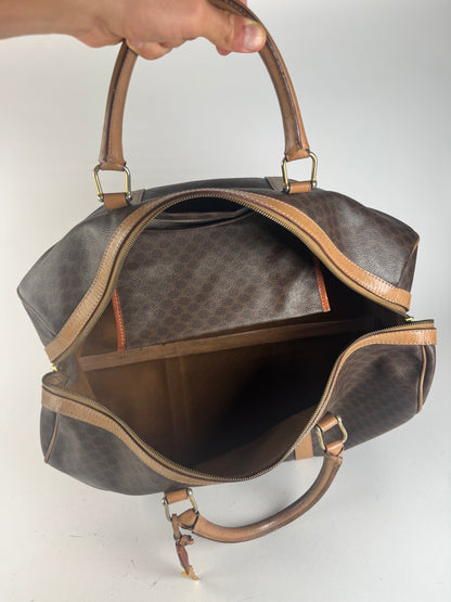 Keepball vintage Céline Triomphe Monogram 50 en cuir marron
