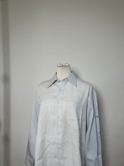 Vintage Yves Saint Laurent Men's Cotton Shirt Light Blue L