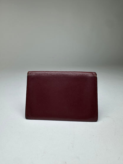 Vintage Cartier Card Holder Leather Bordeaux