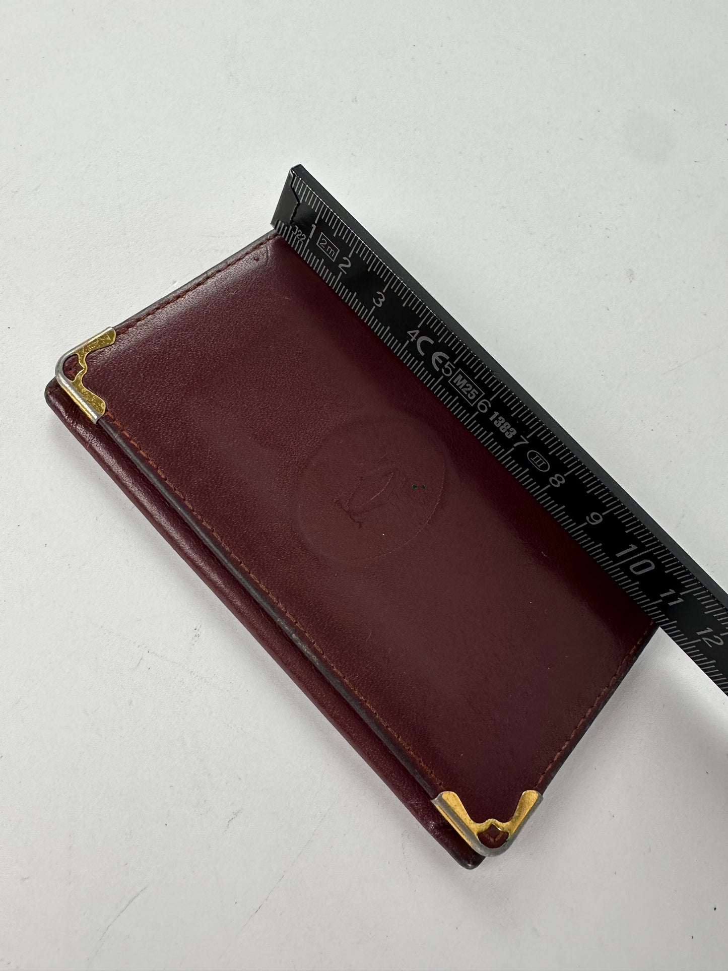 Vintage Cartier Card Holder Leather Bordeaux
