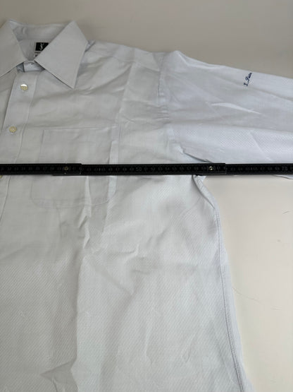 Vintage Yves Saint Laurent Men's Cotton Shirt Light Blue L