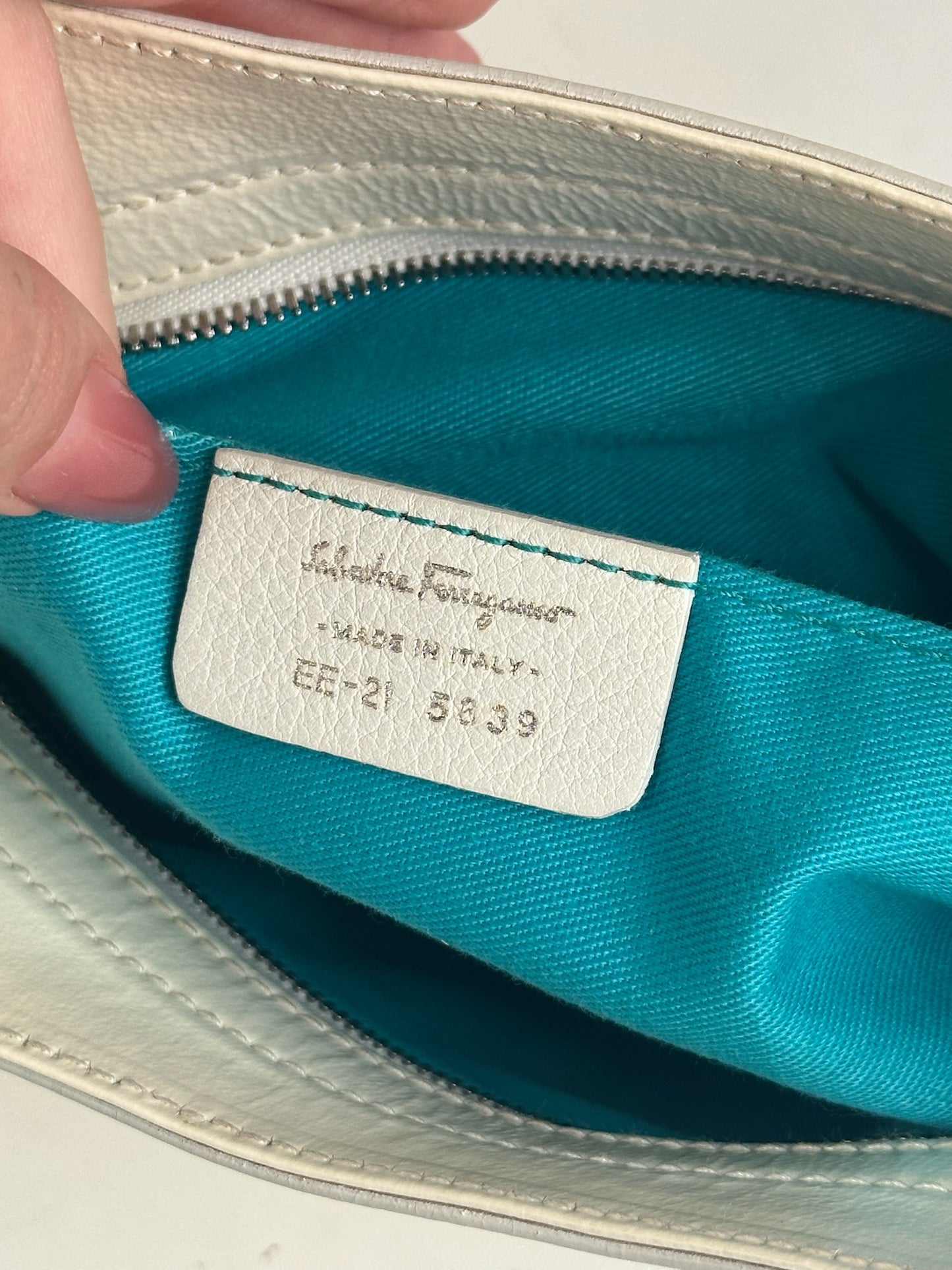 Vintage Salvatore Ferragamo Patent Leather bag white