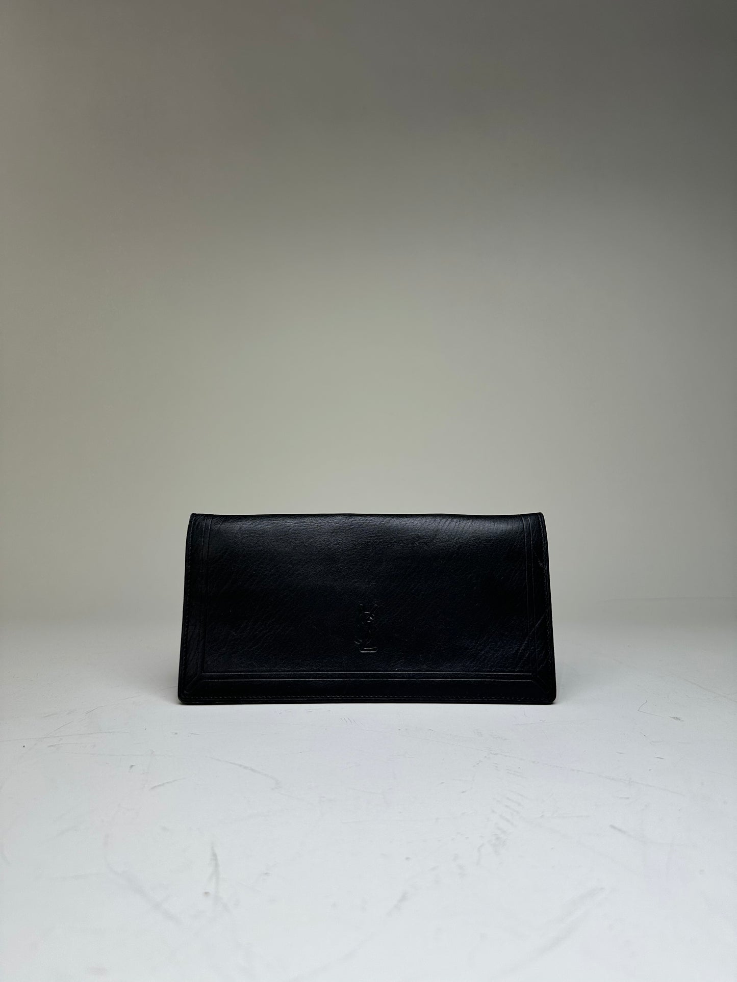 Vintage Yves Saint Laurent Leather Wallet Black