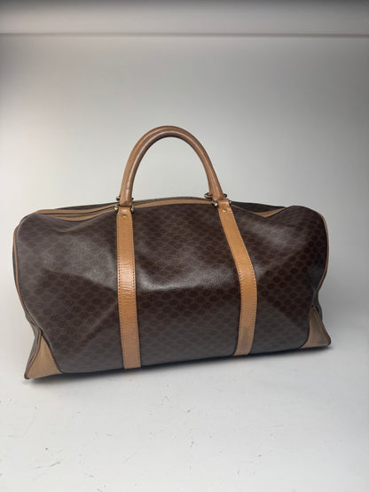 Keepball vintage Céline Triomphe Monogram 50 en cuir marron