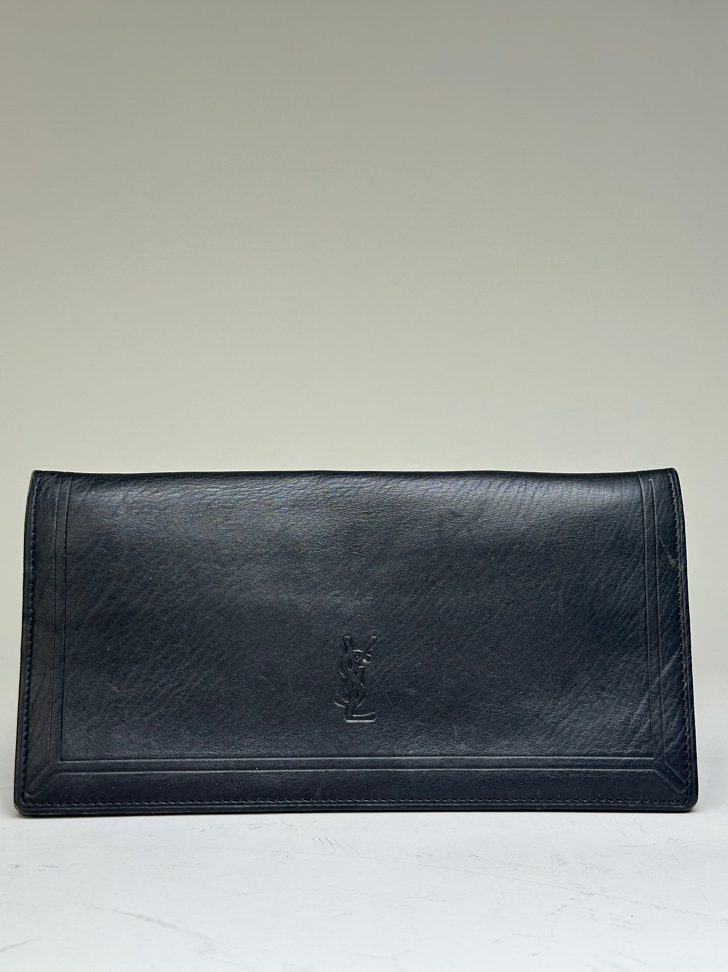 Vintage Yves Saint Laurent Leather Wallet Black
