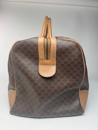 Keepball vintage Céline Triomphe Monogram 50 en cuir marron