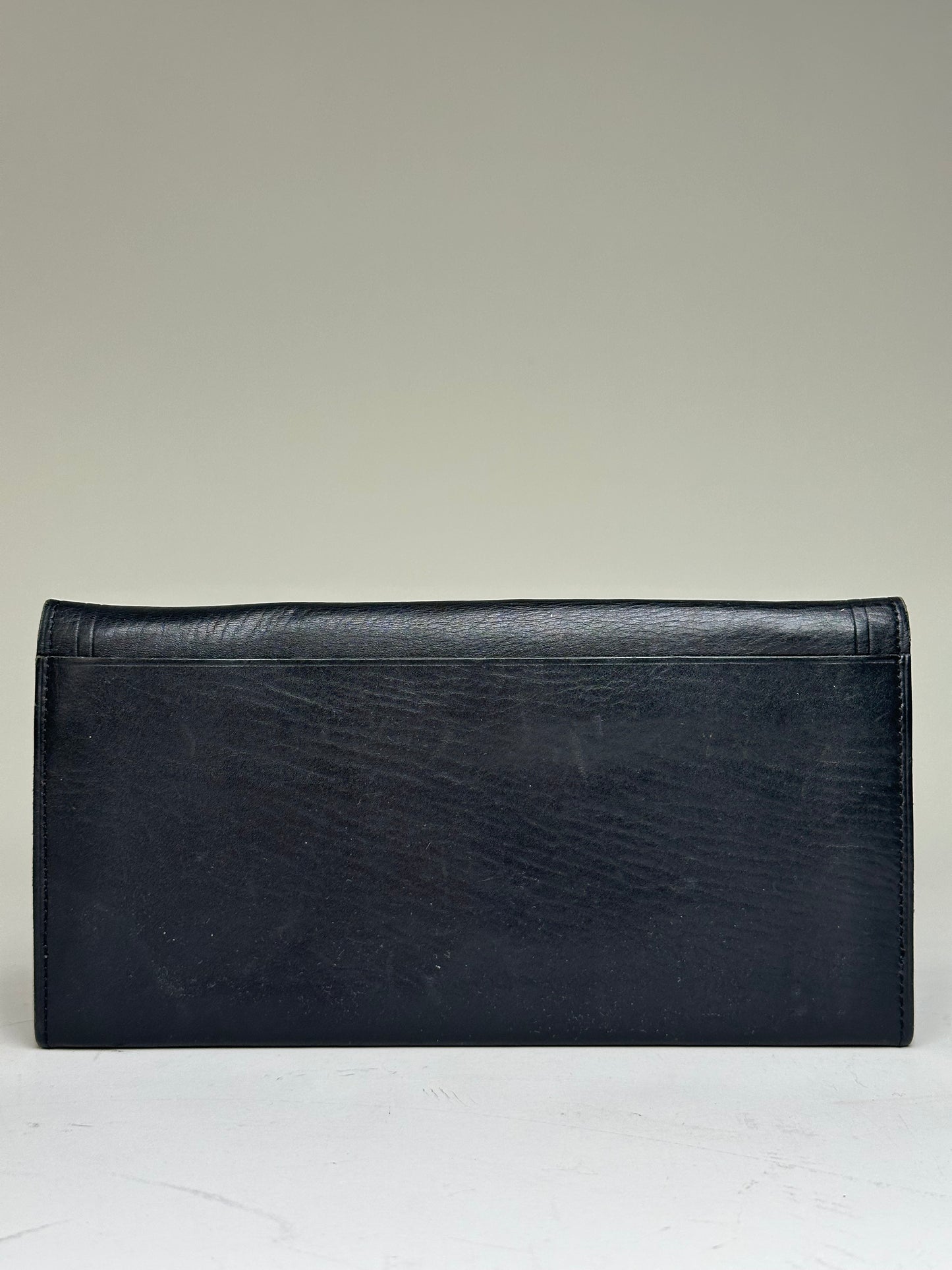 Vintage Yves Saint Laurent Leather Wallet Black