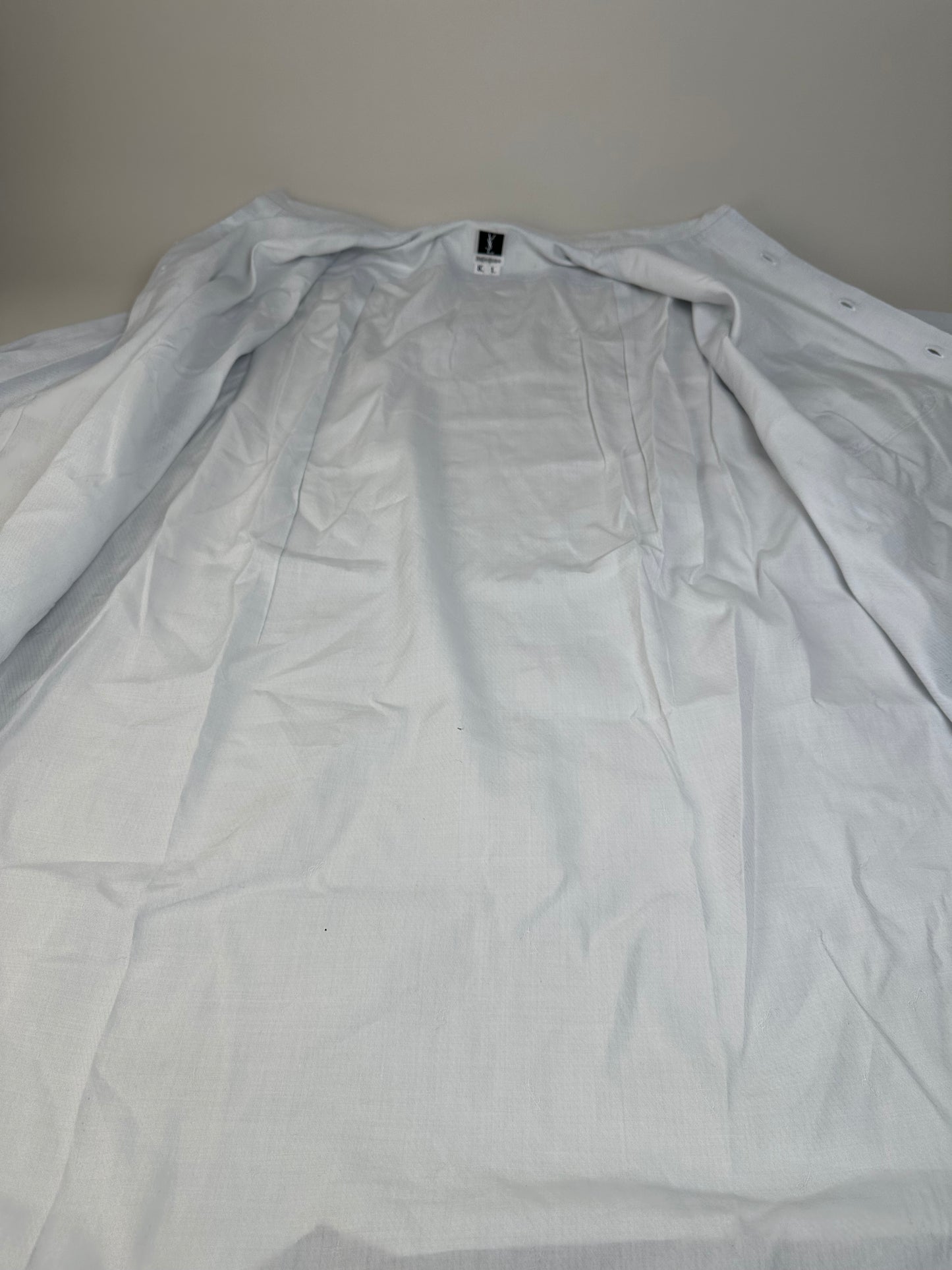 Vintage Yves Saint Laurent Men's Cotton Shirt Light Blue L