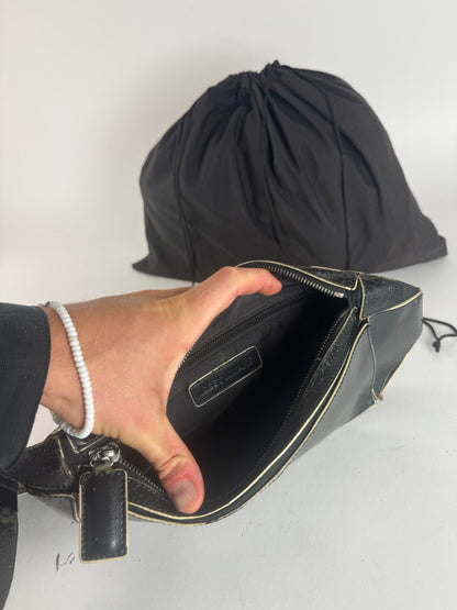 Vintage Issey Miyake Leather Belt Bag Black