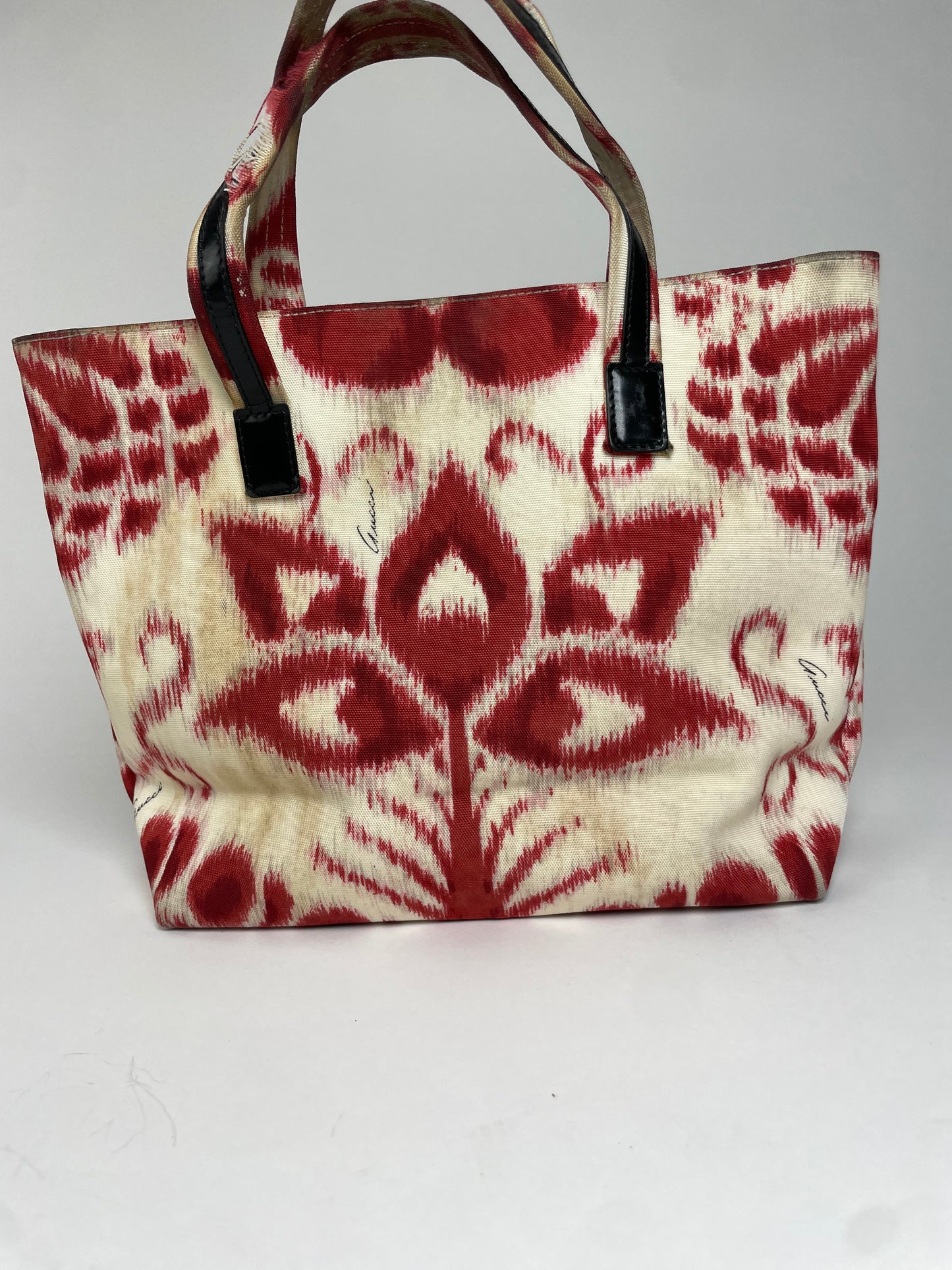 Vintage Gucci Abstract Handbag White Red