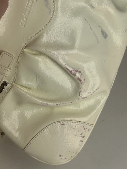 Vintage Salvatore Ferragamo Patent Leather bag white