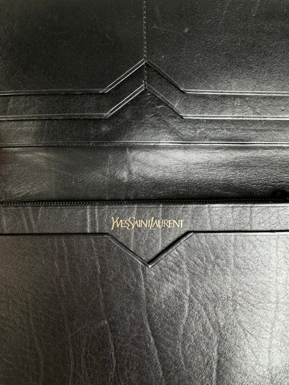 Vintage Yves Saint Laurent Leather Wallet Black