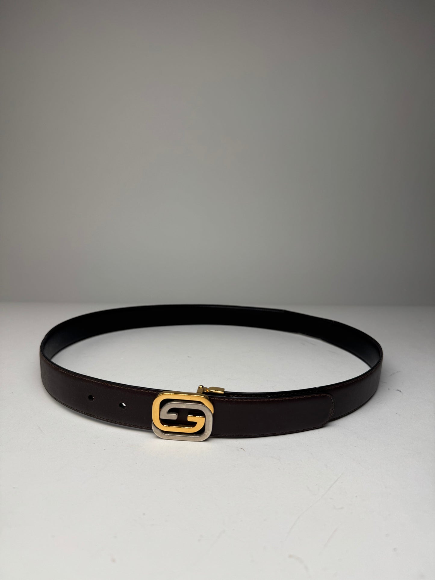 Vintage Gucci Leather Belt Brown