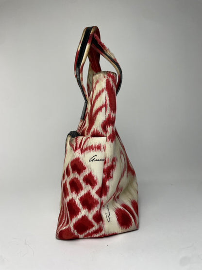 Vintage Gucci Abstract Handbag White Red