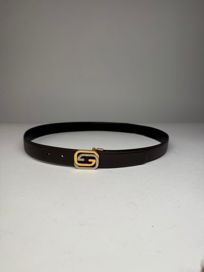 Vintage Gucci Leather Belt Brown