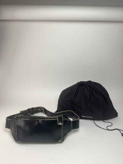 Vintage Issey Miyake Leather Belt Bag Black