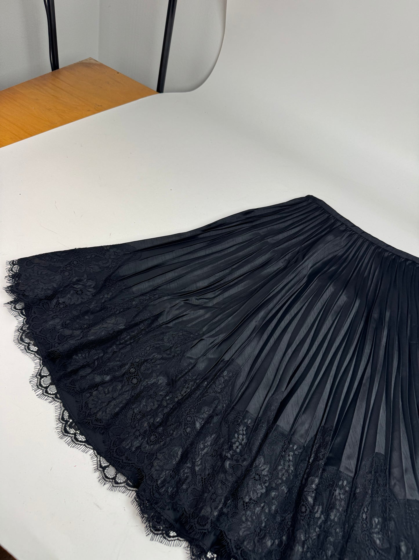 Vintage Courreges Viscose Skirt Black M