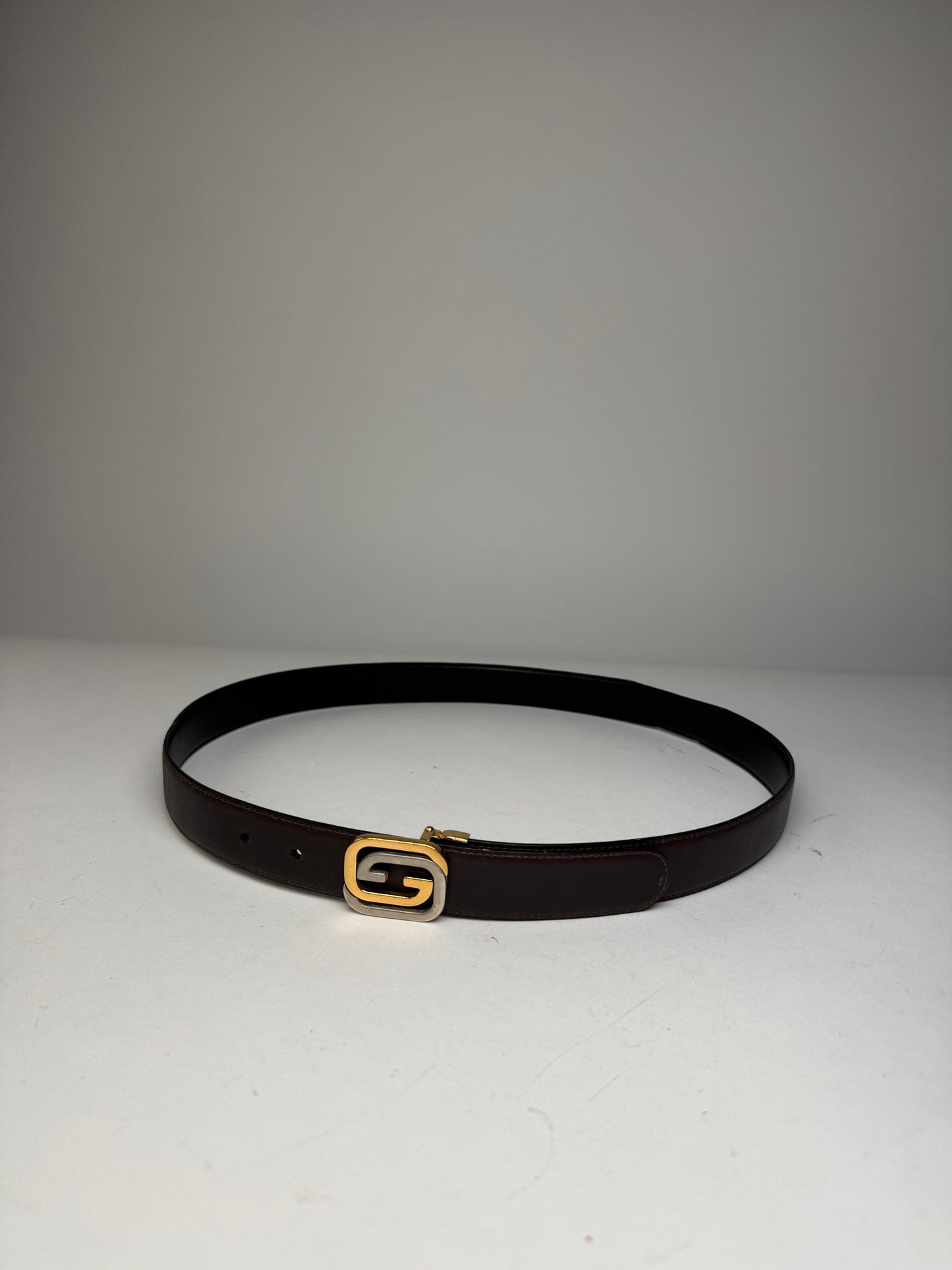Vintage Gucci Leather Belt Brown