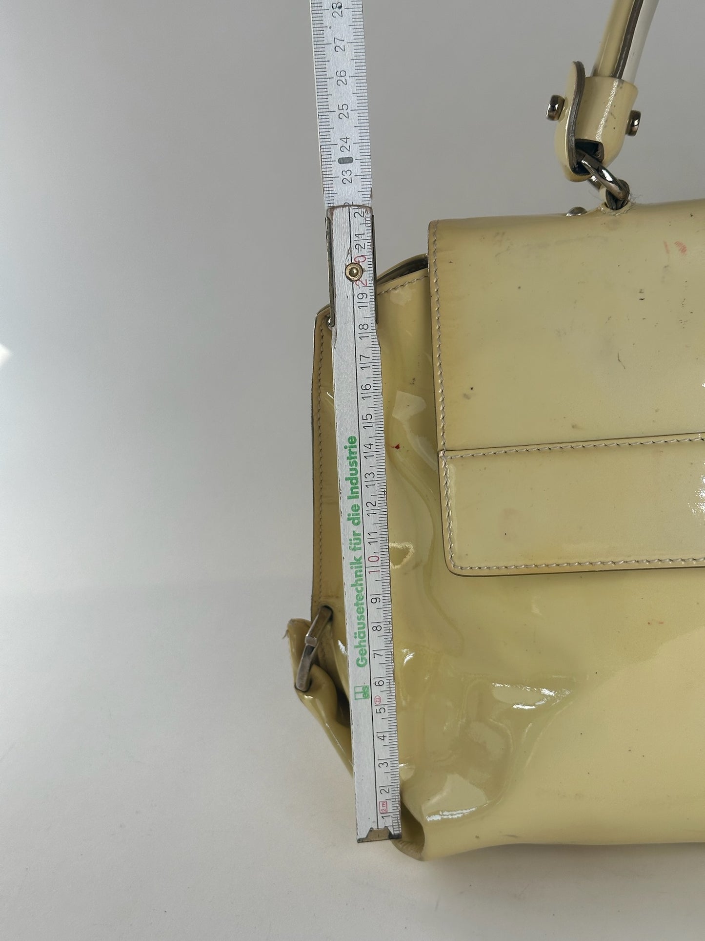 Vintage Salvatore Ferragamo Patent Leather bag beige