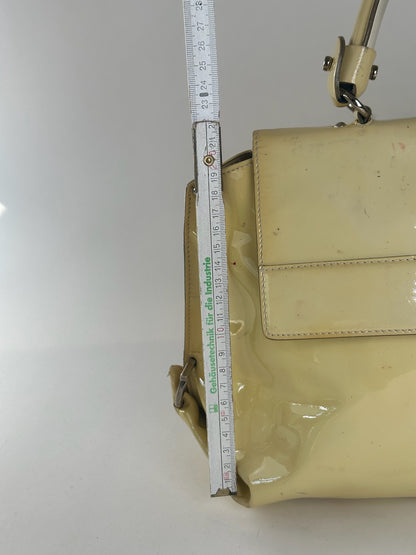 Vintage Salvatore Ferragamo Patent Leather bag beige