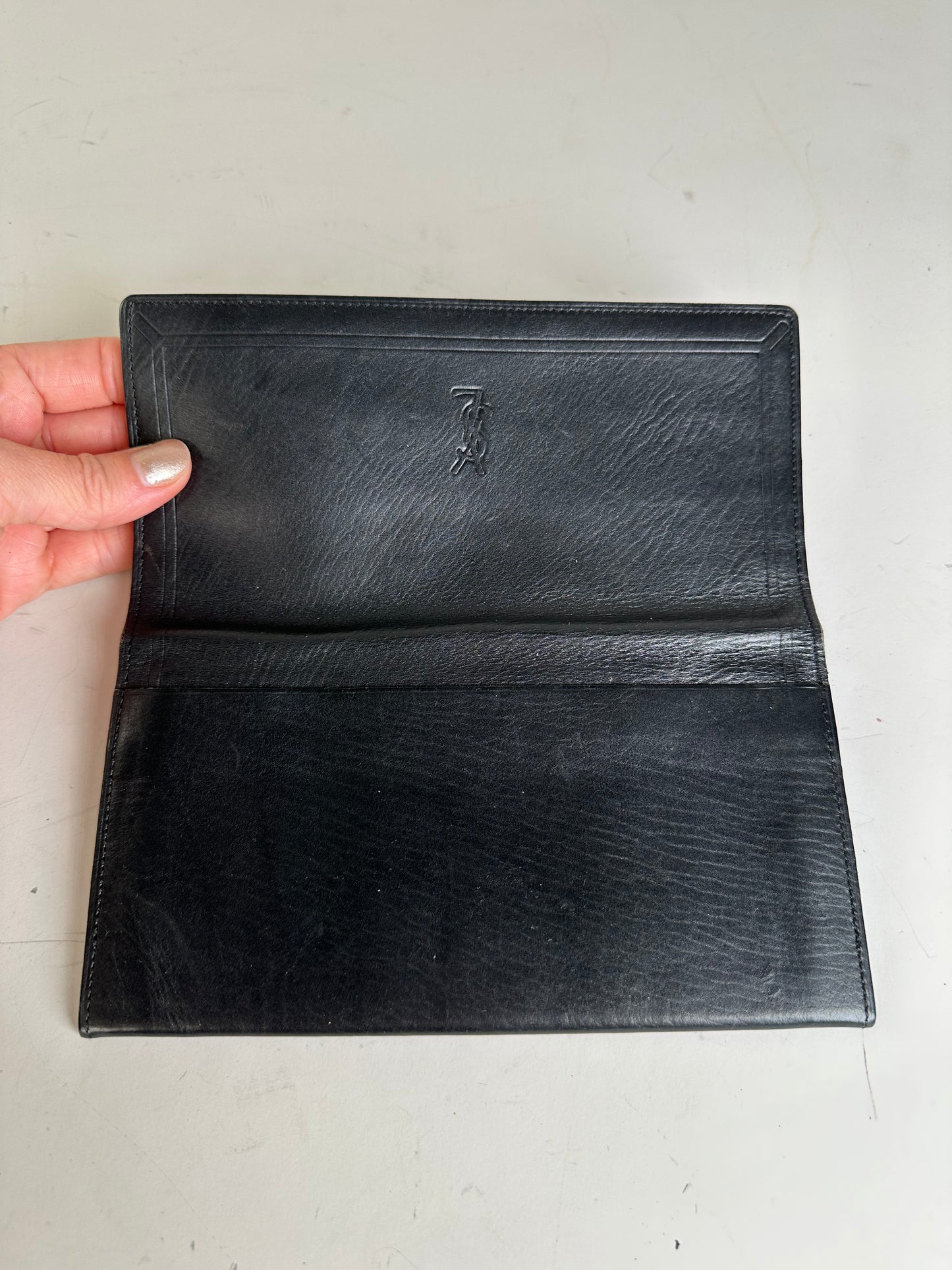 Vintage Yves Saint Laurent Leather Wallet Black