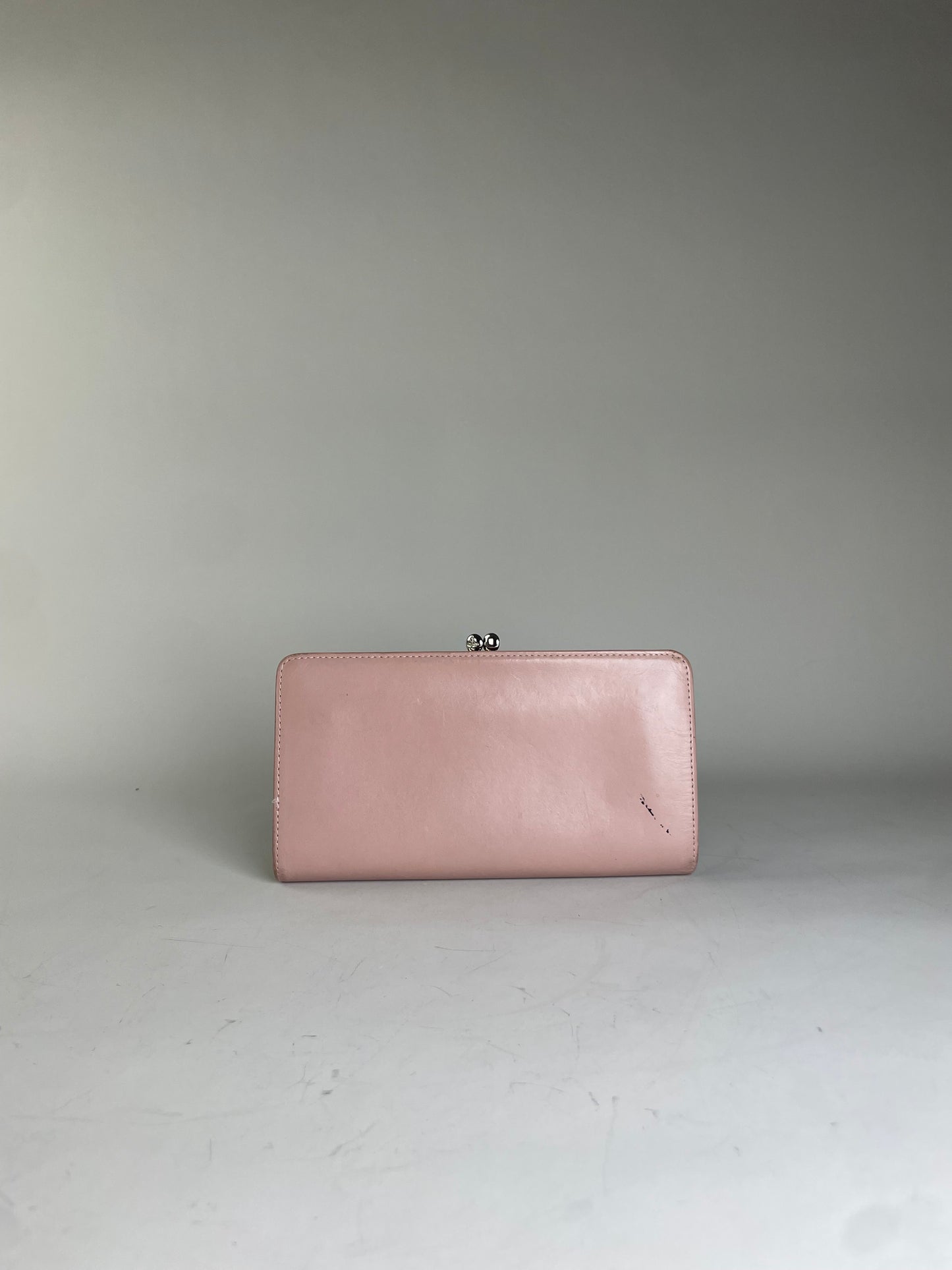 Vintage Vivienne Westwood Leather Wallet Light Pink Silver Clasp