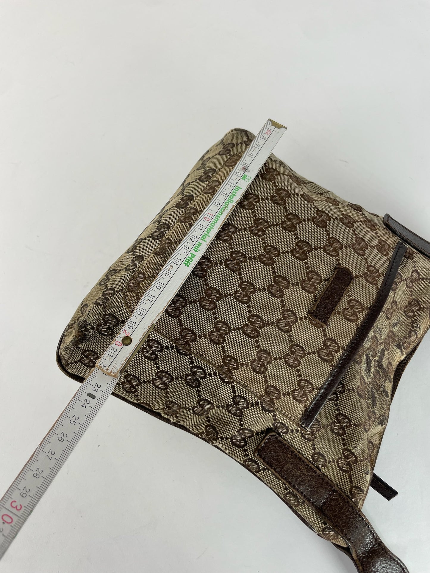 Vintage Gucci Multiway Monogram Bag Beige Brown