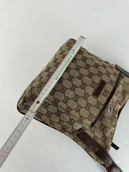 Vintage Gucci Multiway Monogram Bag Beige Brown
