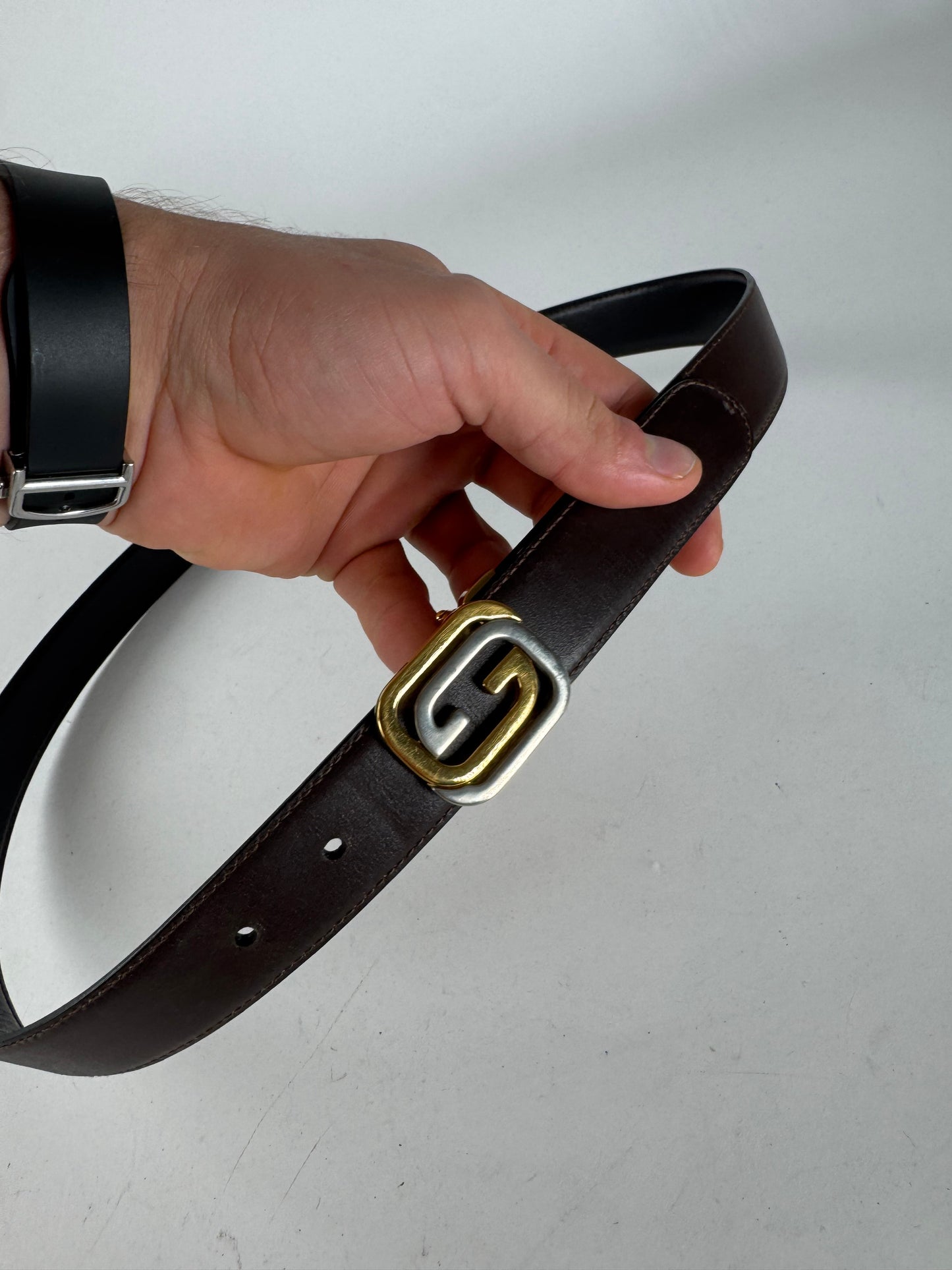 Vintage Gucci Leather Belt Brown