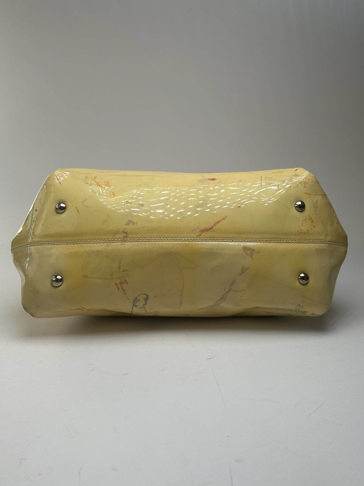 Vintage Salvatore Ferragamo Patent Leather bag beige