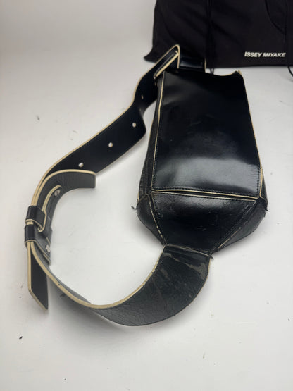Vintage Issey Miyake Leather Belt Bag Black