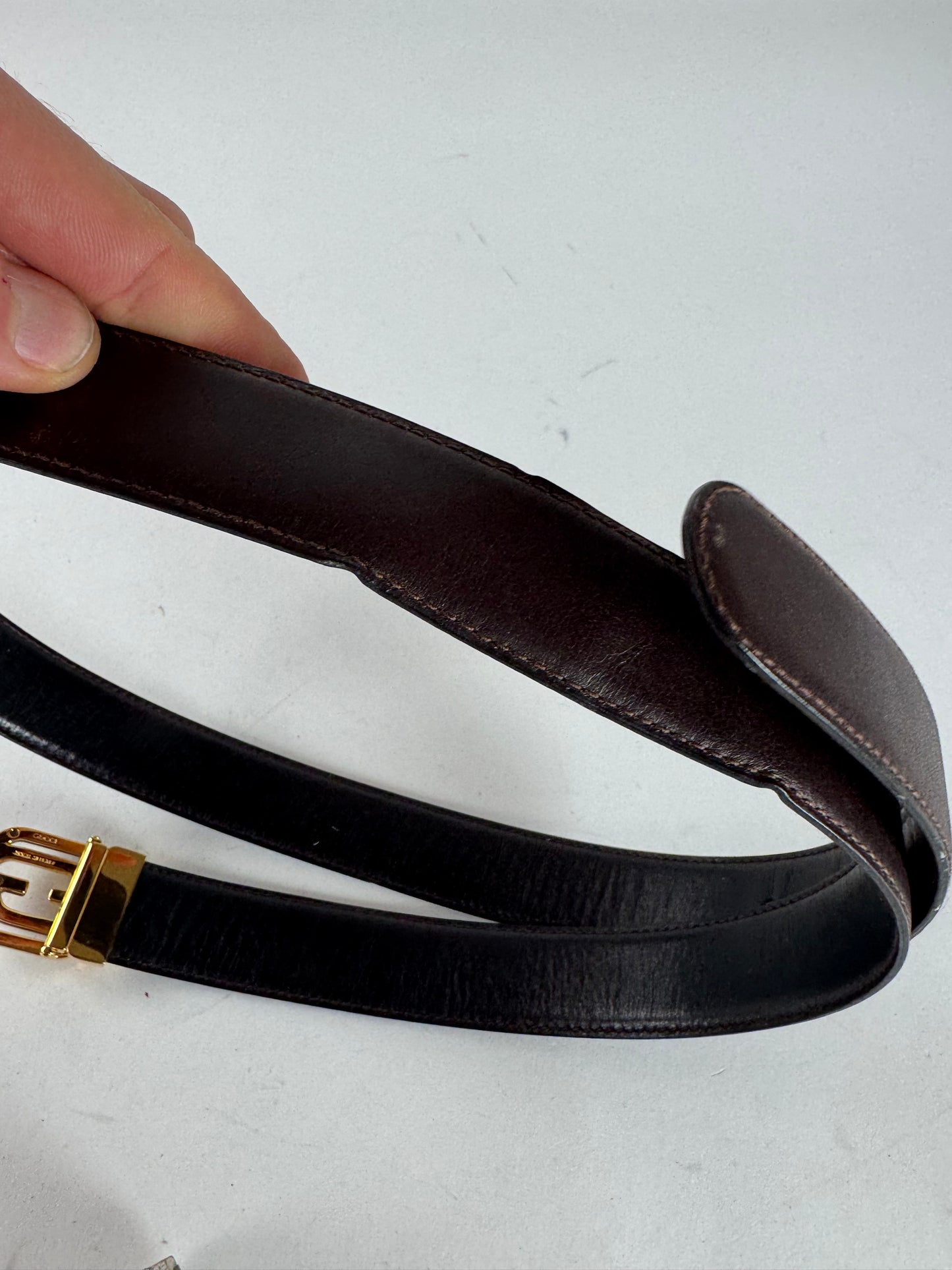 Vintage Gucci Leather Belt Brown