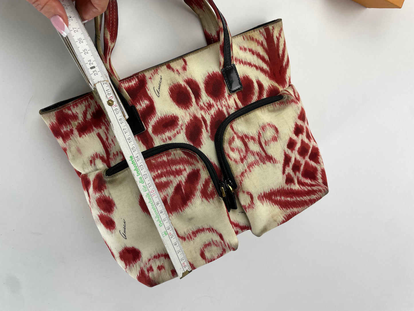 Vintage Gucci Abstract Handbag White Red