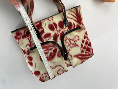 Vintage Gucci Abstract Handbag White Red