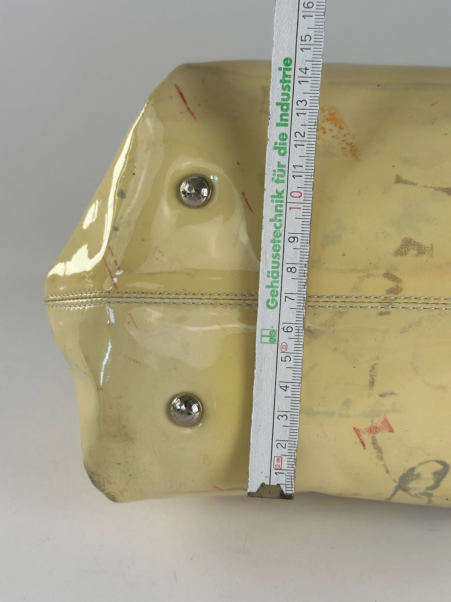 Vintage Salvatore Ferragamo Patent Leather bag beige